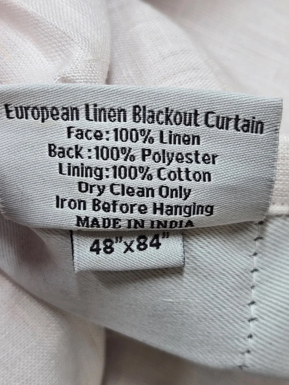 NWT QUINCE Set 2 48x84 European Linen True Blackout Curtains Vintage Blush 9017